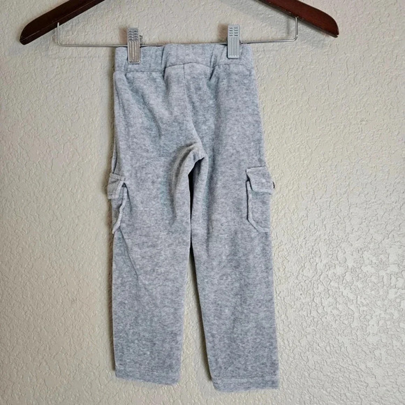 Tory Burch Kids Gray Velour Track Sweat Pants XXS 2-3 Gray Logo - Picture 3 of 7